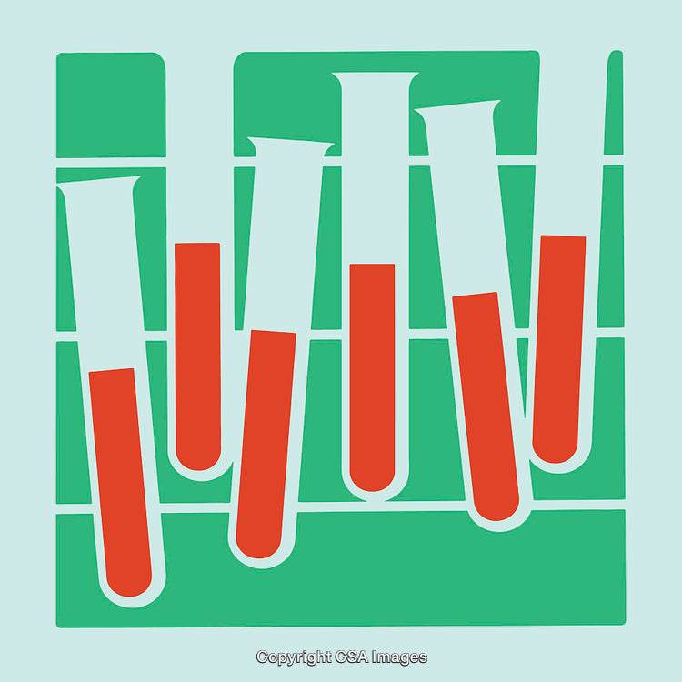 Colorful Laboratory Test Tubes in Abstract Graphic Design