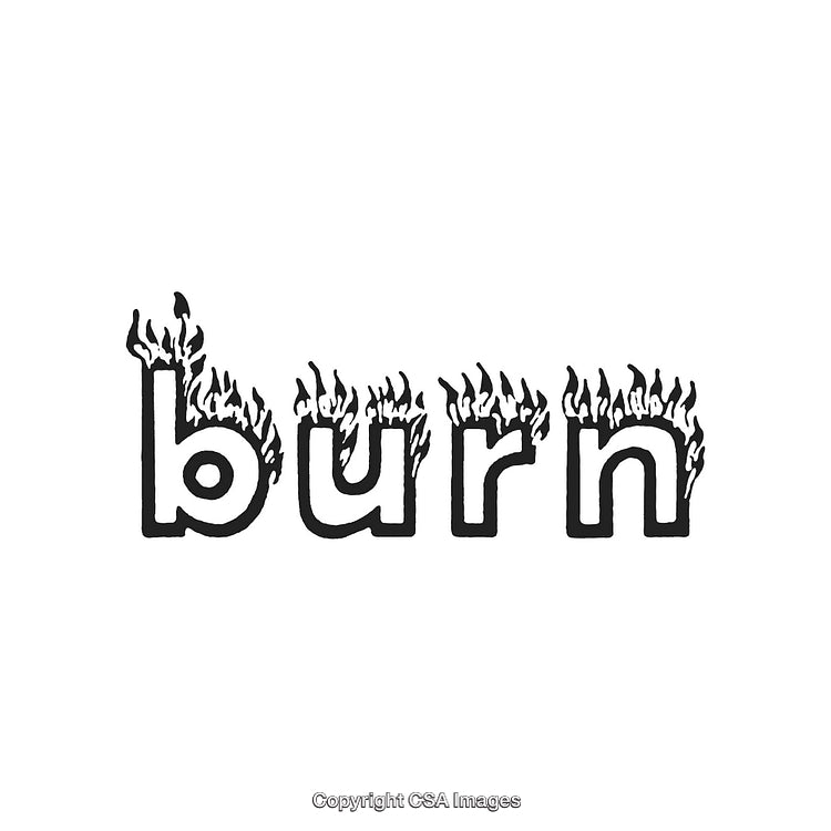 Burn Text Effect with Stylized Flame Typography Design