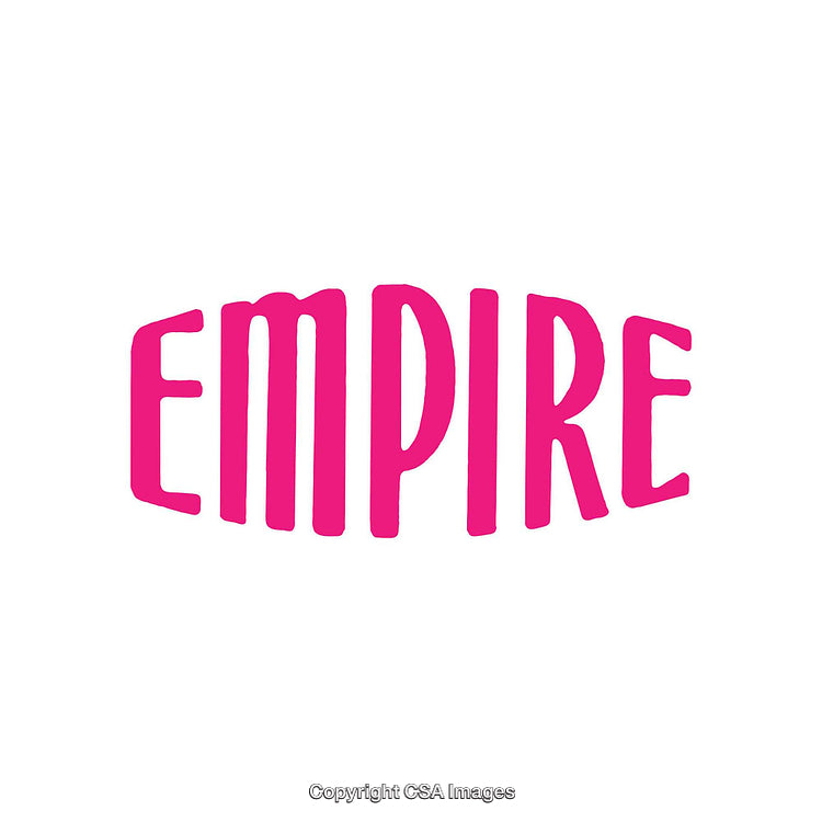 Bold Pink Text 'Empire' on Clean White Background