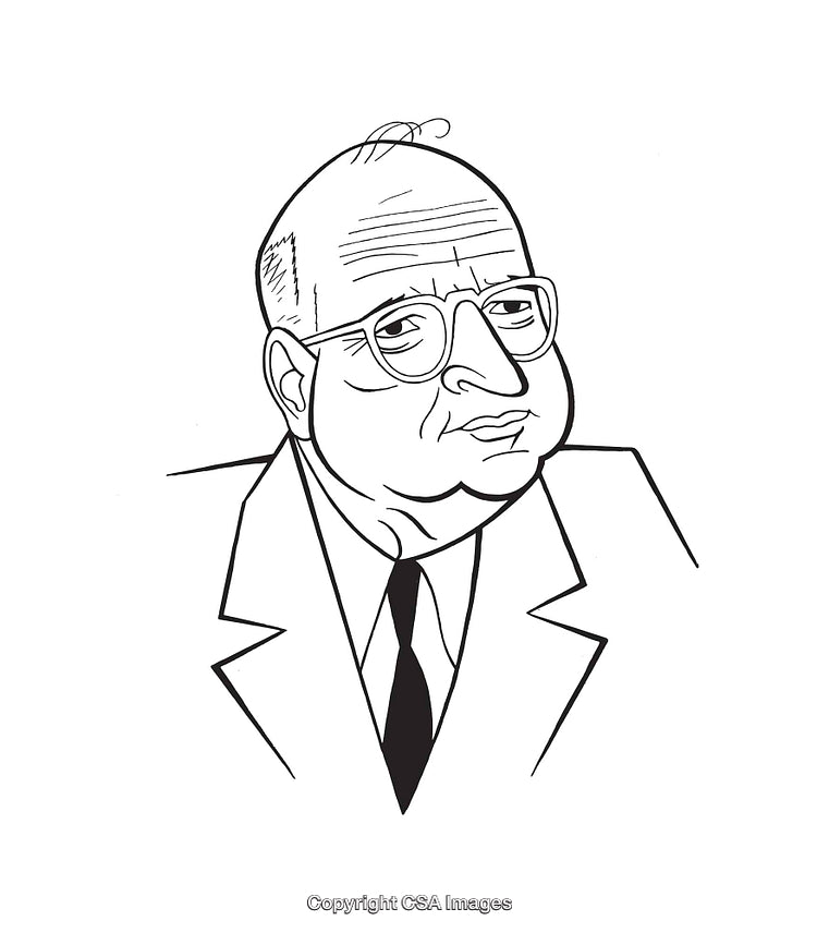 Minimalistic Line Art of a Distinguished Elderly Individual