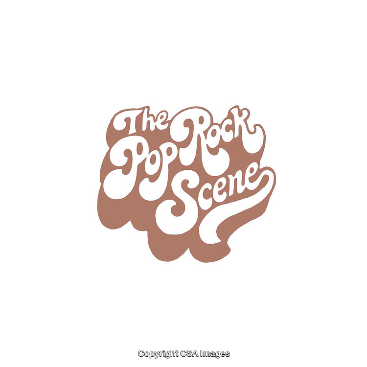 Retro Typography Design Showcasing The Pop Rock Scene Style