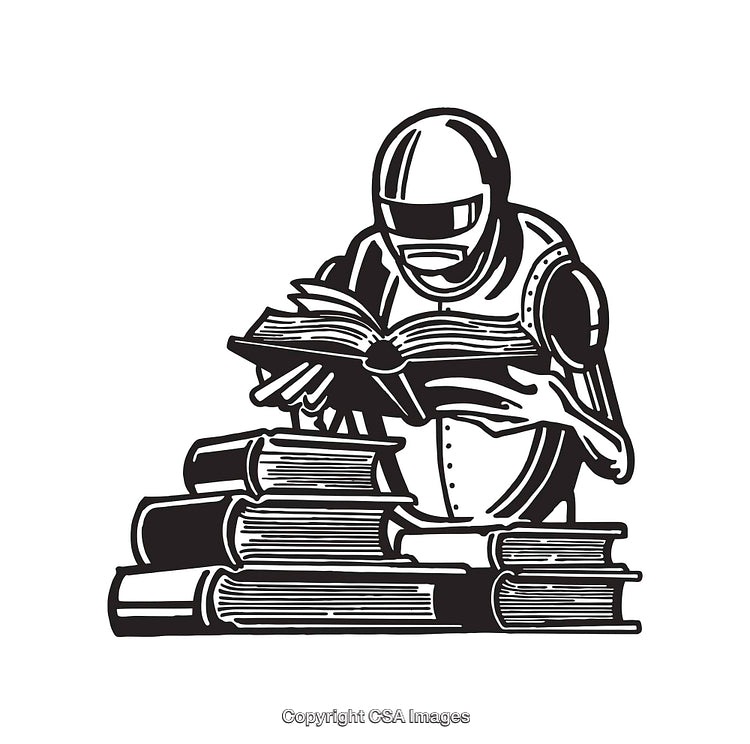Robot Reading Books Pile for Knowledge and Artificial Intelligence