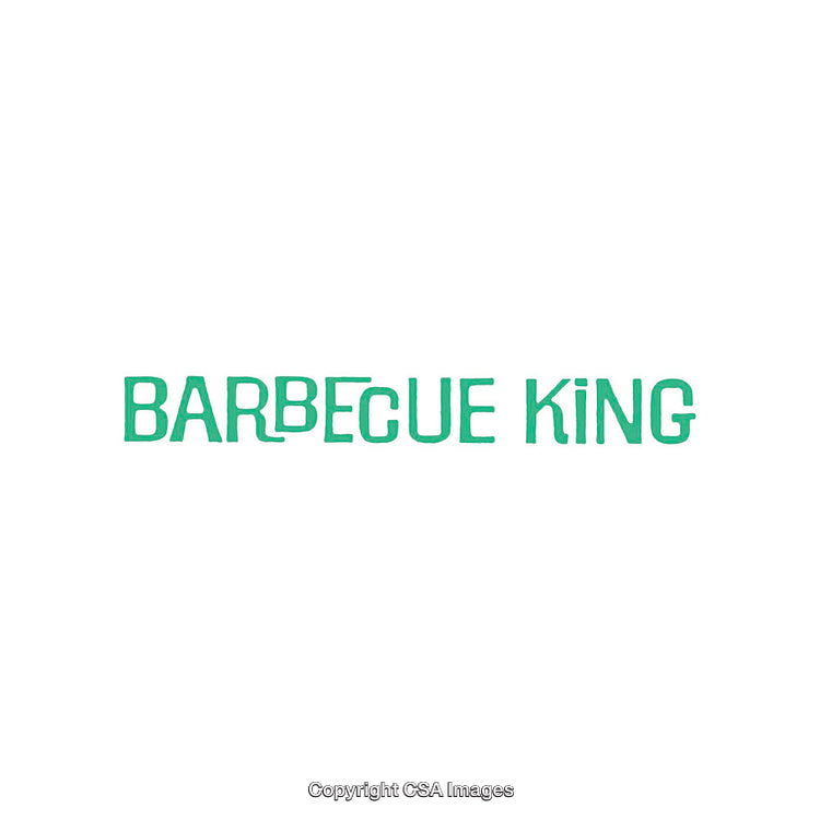 Green Stylized Text Logo Reading 'Barbecue King' on White Background