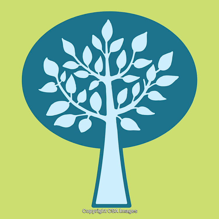 Illustration of a Tree Silhouette in Minimalistic Style