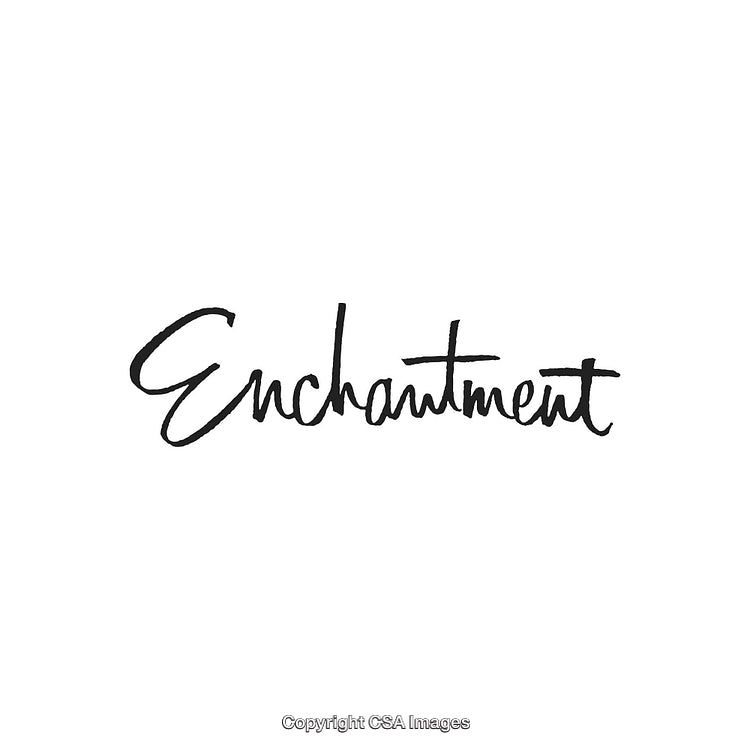 Elegant Handwritten 'Enchantment' Calligraphy on Clean White Background
