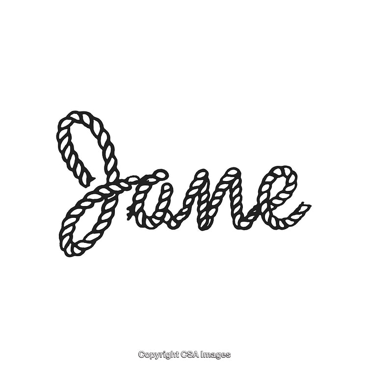 Rope-Styled Decorative Typography with Intricate Handwritten Design