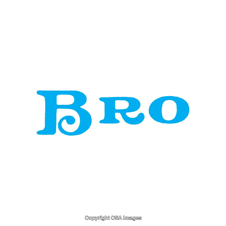 Minimalist Blue Lettering Artwork on Clean White Background