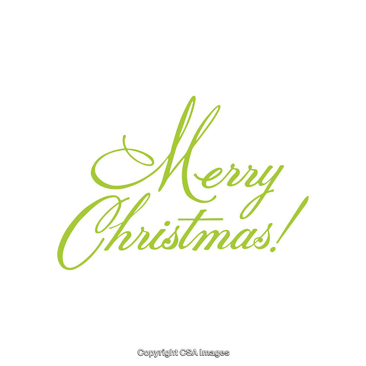 Elegant Merry Christmas Message in Green Calligraphic Font on White Background
