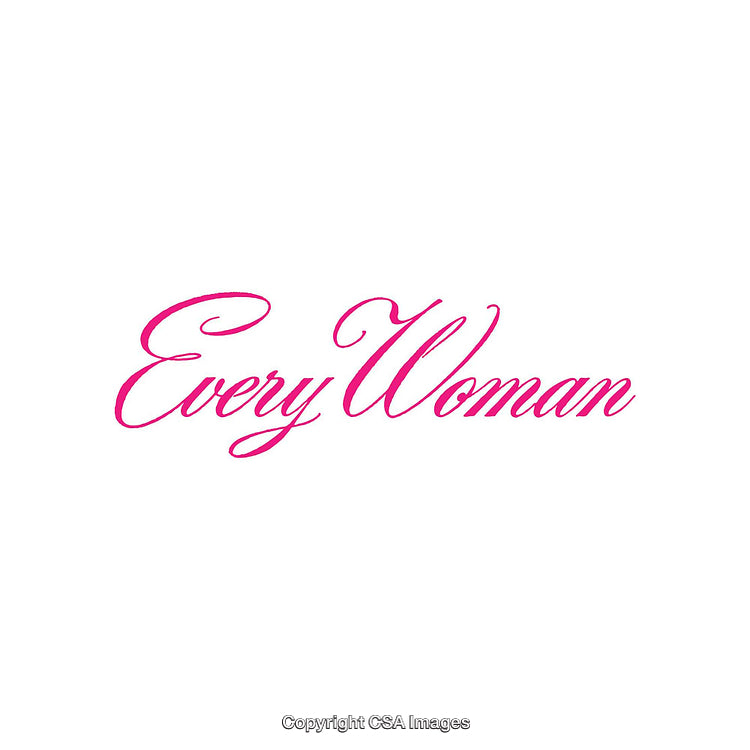 Elegant Pink Script Text Depicting Empowerment on Bright White Background