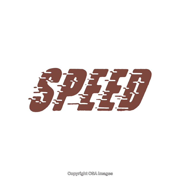 Dynamic Typography Display of the Word Speed in Motion