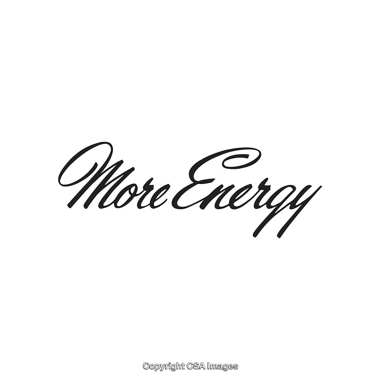 Elegant Calligraphy Script Featuring the Inspiring Words 'More Energy'