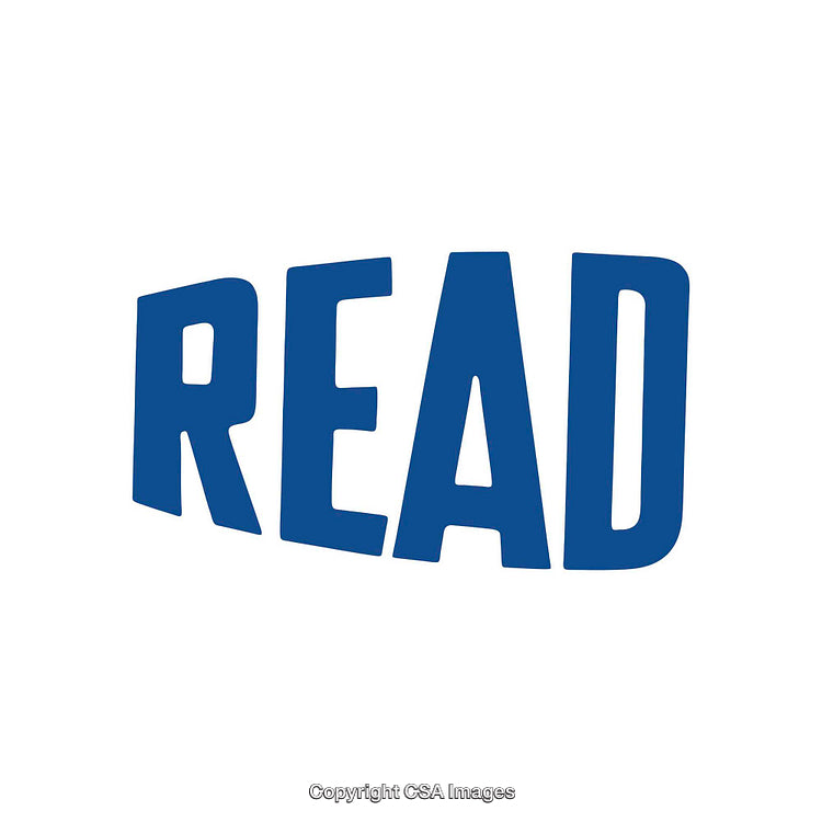 Blue Word 'Read' Displayed on a Clean White Background
