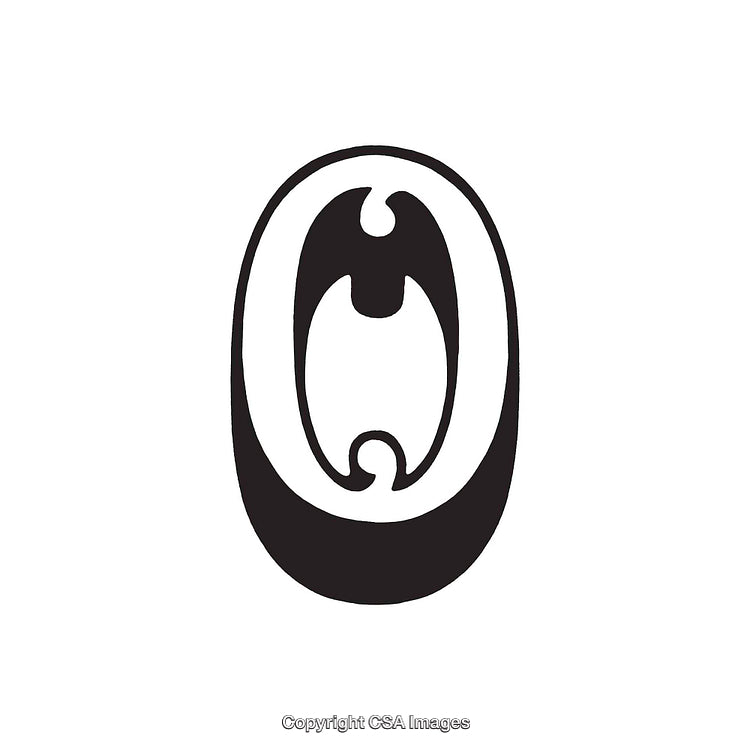 Bold Black and White Cent Symbol Design Illustration