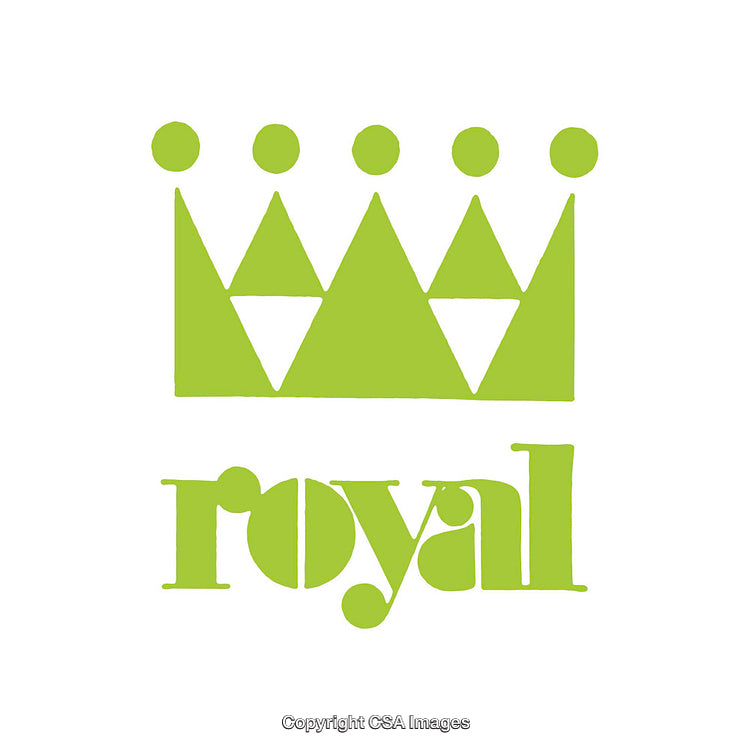 Minimalistic Green Crown Icon with Modern Typography Design