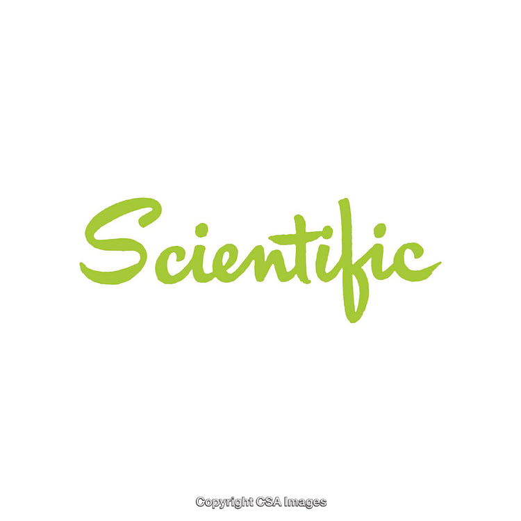Minimal Green Script Design with the Word 'Scientific'