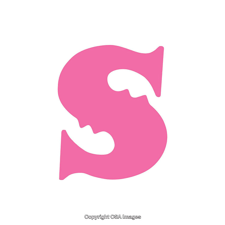 Creative Illustration of Pink Letter S with Artistic Design Concept