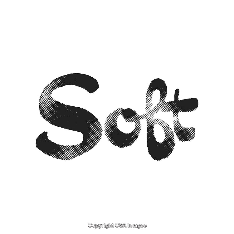 Creative Grunge Typography Featuring the Word 'Soft' with Bold Texture