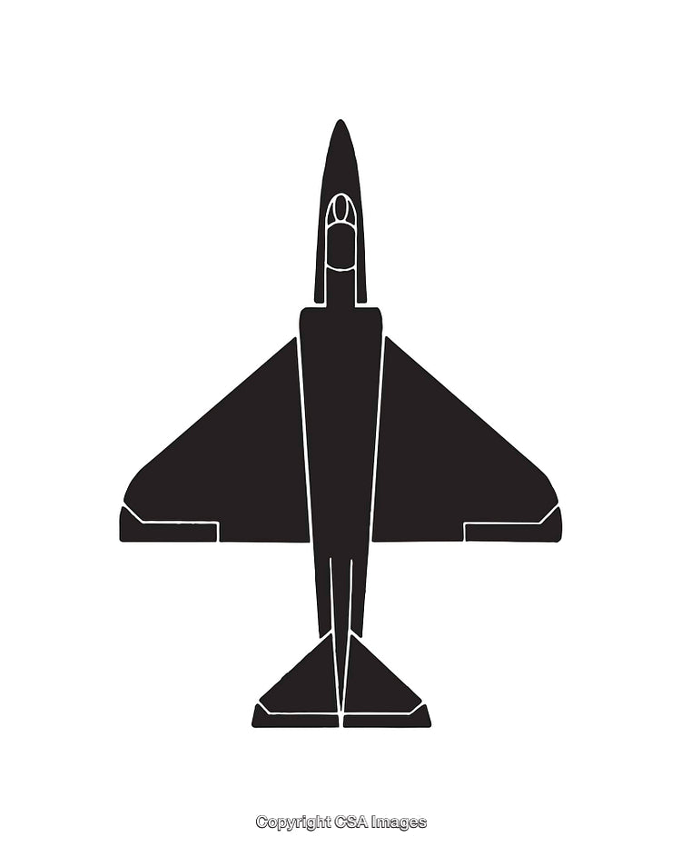 Black and White Silhouette of an Airplane in Flight
