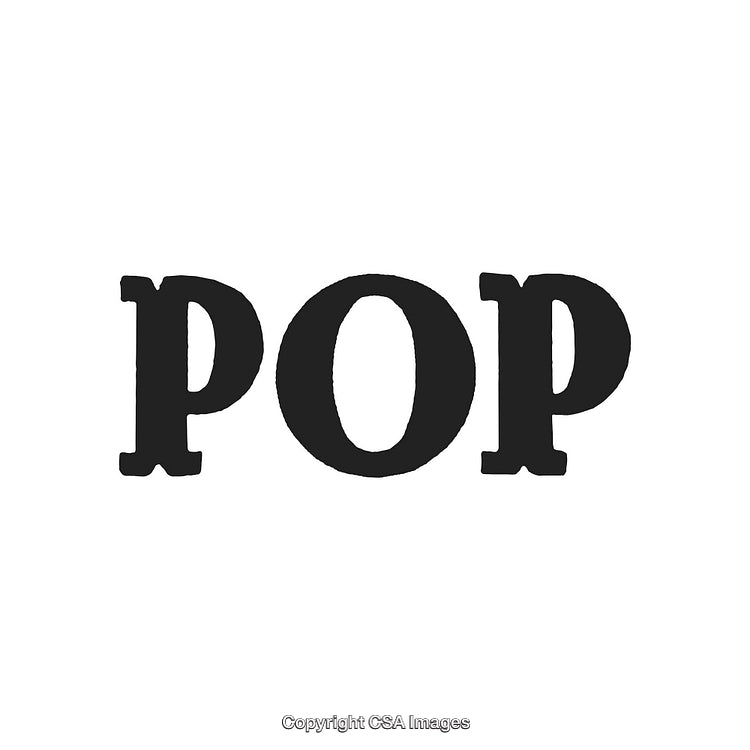 Bold Minimalist Typography Design with the Word 'Pop' in Stylish Font