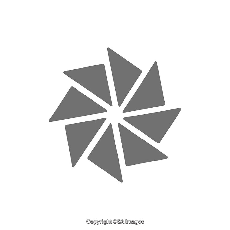 Abstract Geometric Symbol Featuring Symmetrical Triangular Elements