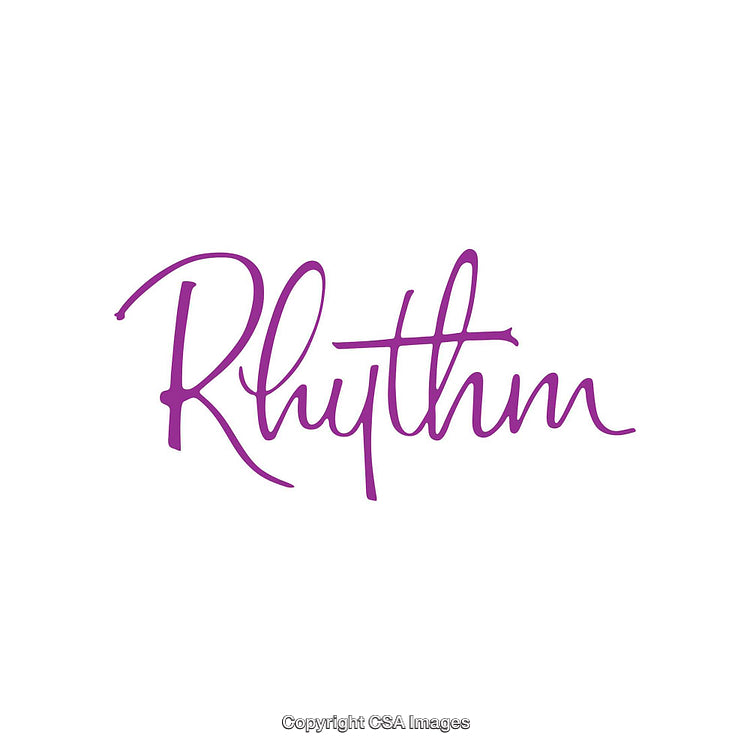 Elegant Purple Rhythm Text Design on a Clean White Background