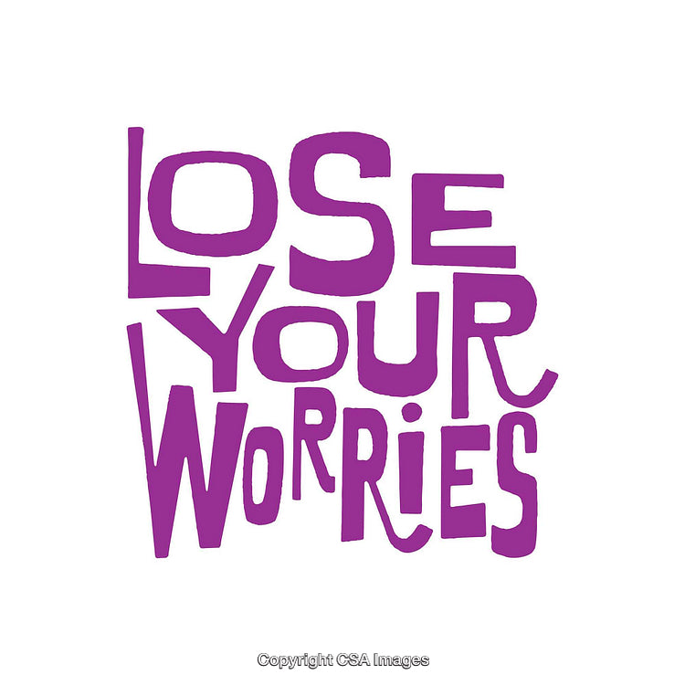 Colorful Typography Art Encouraging Positivity and Stress Relief