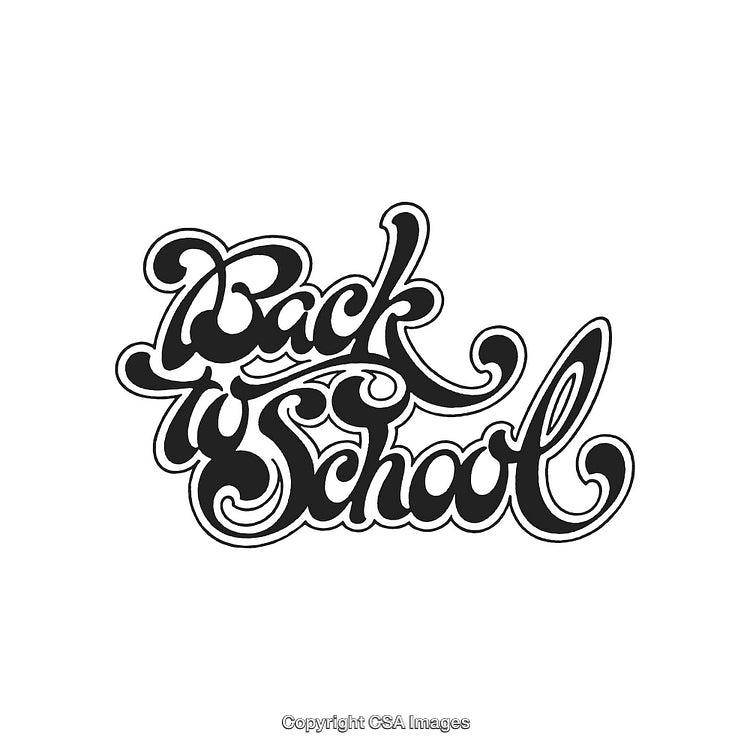 Elegant Back to School Typography With Retro Lettering Design