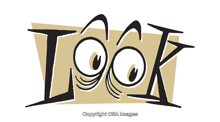 Playful Illustration with Animated Typography and Expressive Eyes