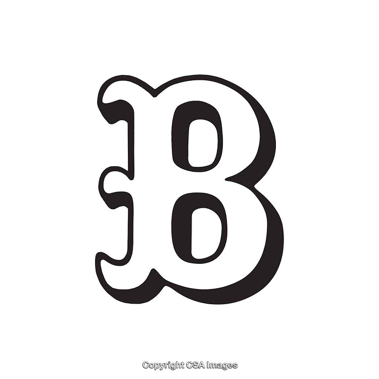 Vintage Style Illustration Of The Letter B In Bold Black Font