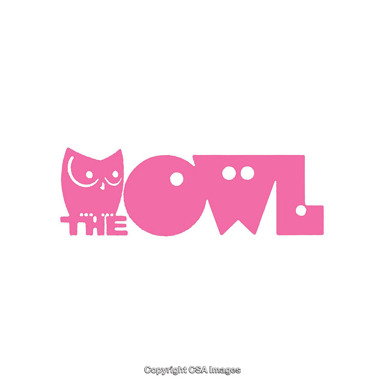 Pink Owl Design Featuring Minimalist Typography And Unique Style
