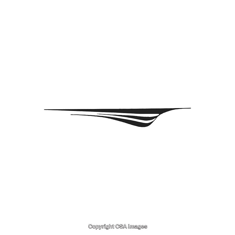 Black and White Abstract Design Ornament With Minimalist Symmetry