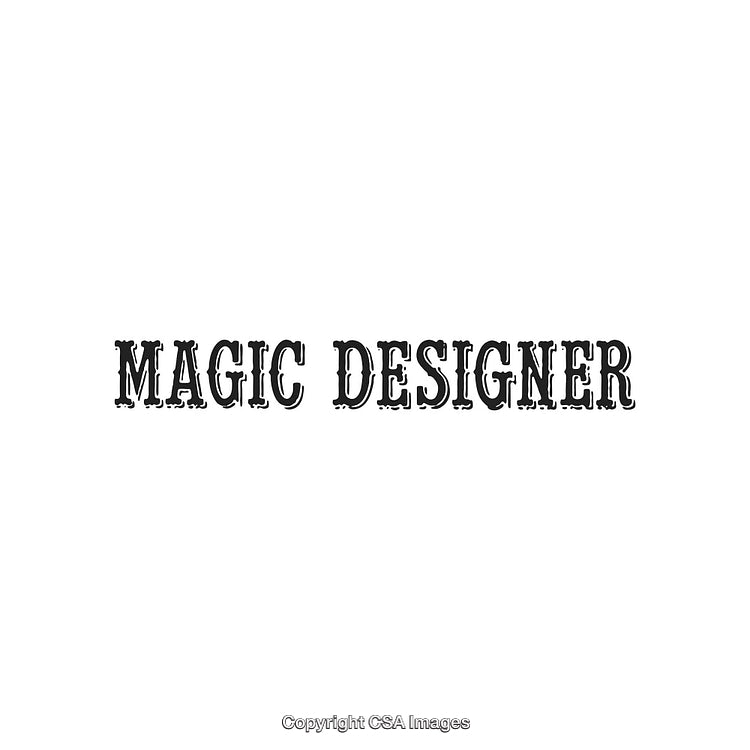 Magic Designer Typography in Black Text with White Background