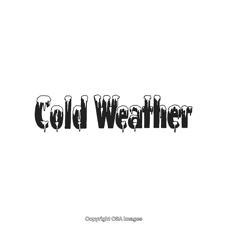 Stylized Text Design Depicting a Cold Weather Theme in Ice-Like Font