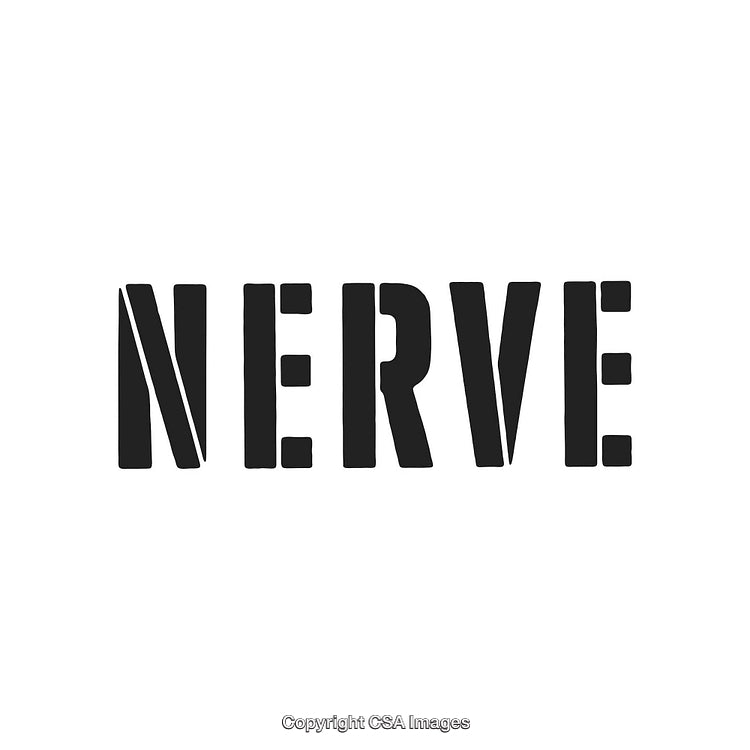 Bold Graphic Design Featuring the Word Nerve in Stylized Text