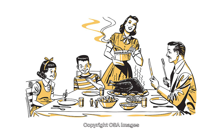 Happy Family Enjoying a Dinner Together With a Smiling Atmosphere