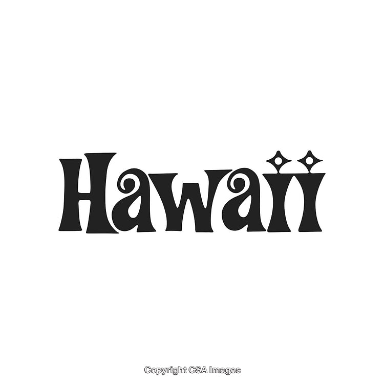Hawaii Text Logo with Stylish Font for Travel and Design Projects