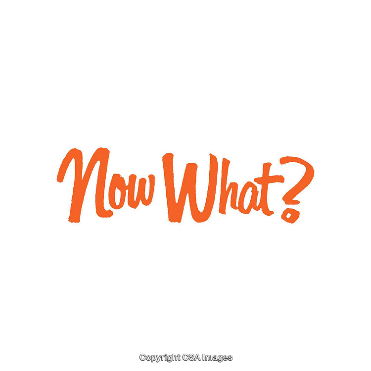 Orange Stylized Text Displaying 'Now What' on White Background
