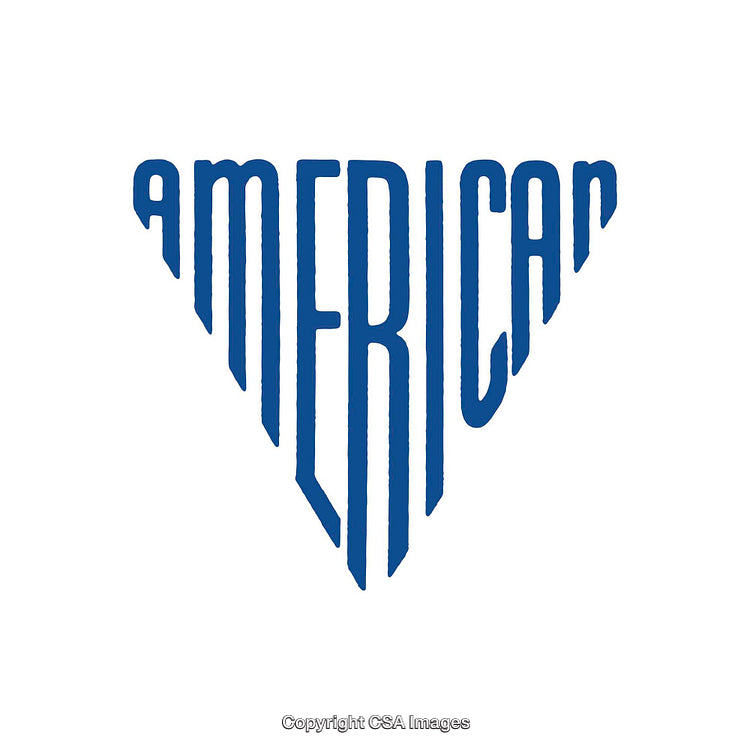 Bold Design of Word 'American' in Triangular Layout