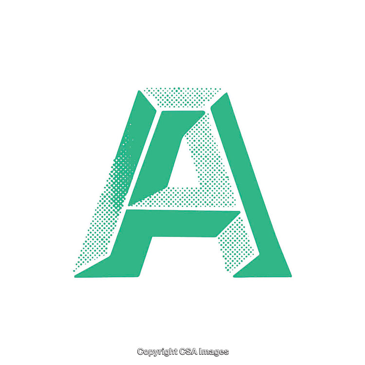 Creative Graphic Depiction of the Letter A in Vintage Design