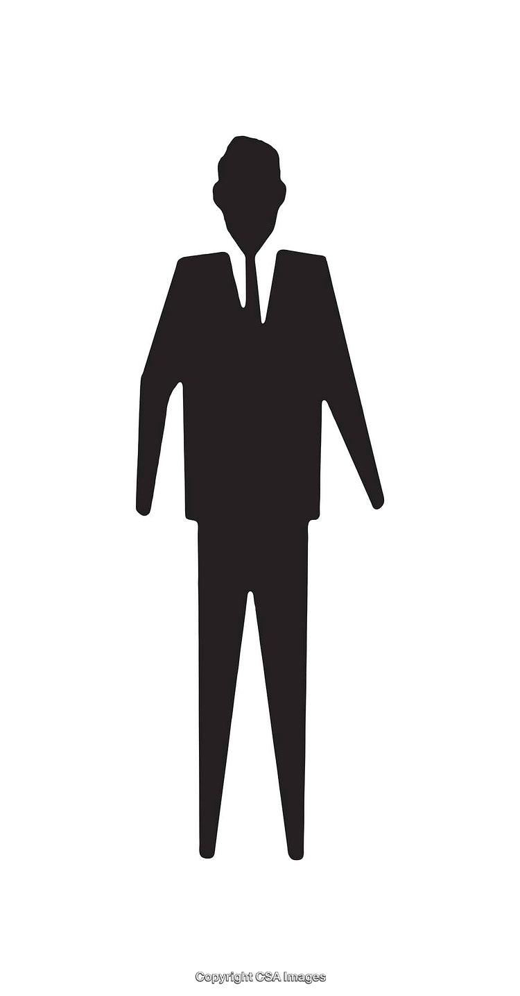 Black Silhouette Icon of a Person in Business Attire