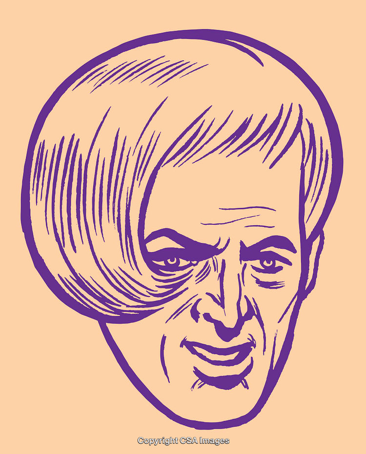 Illustration of a Stylized Facial Portrait With Unique Artistic Style