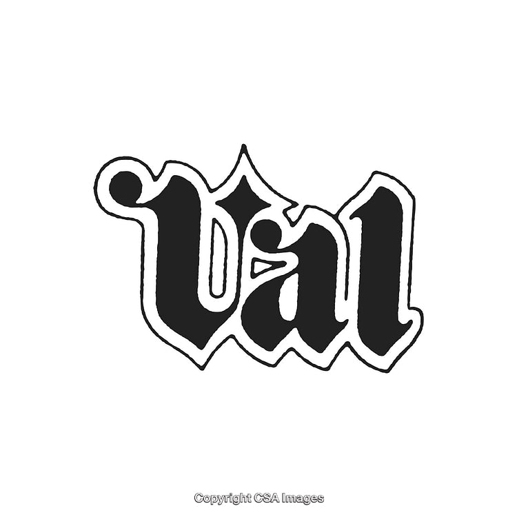 Stylized Black Gothic Lettering Design Featuring Ornamental Typography