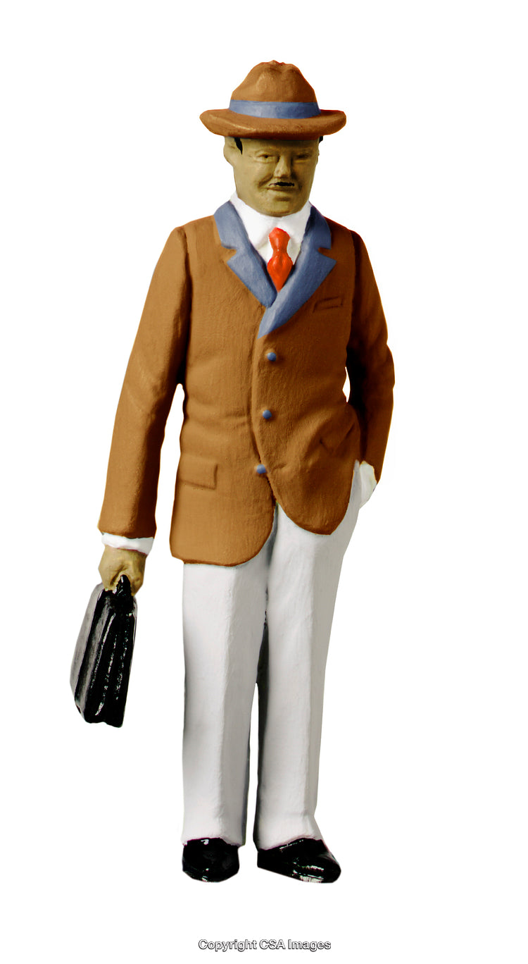 Detailed View of a Businessman in a Stylish Suit Miniature Figure