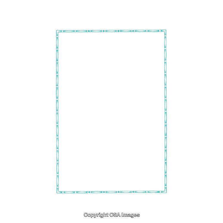 Elegant Minimalist Teal Decorative Frame with Ornamental Border Design