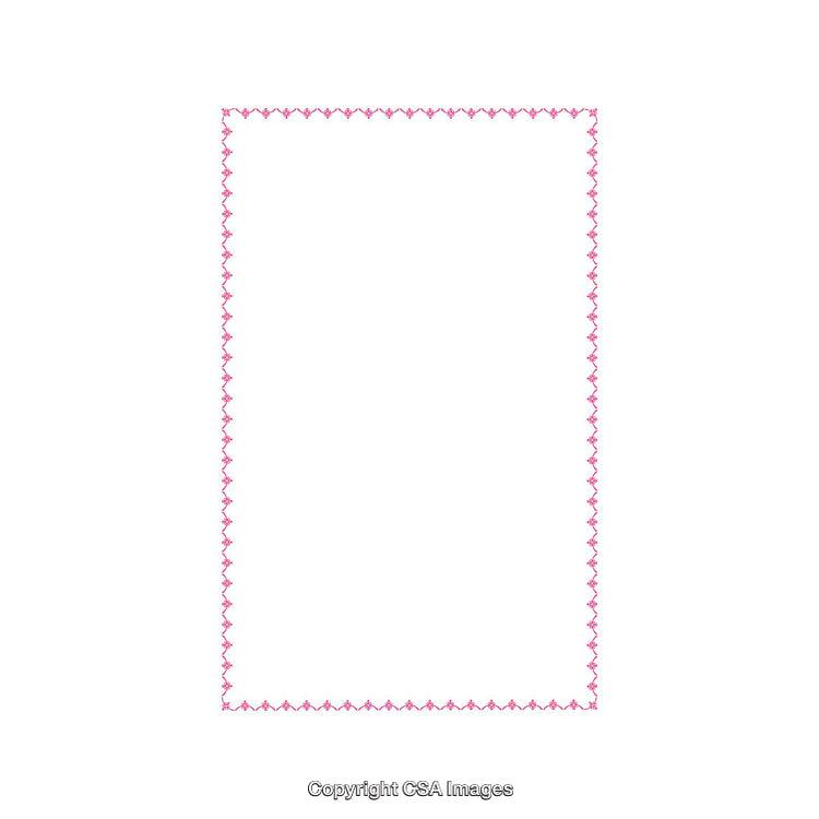 Decorative Pink Border Frame with Intricate Pattern on White Background