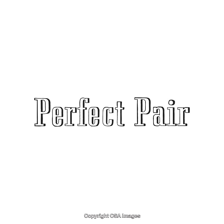 Elegant Typography Depicting 'Perfect Pair' on a Clean White Background