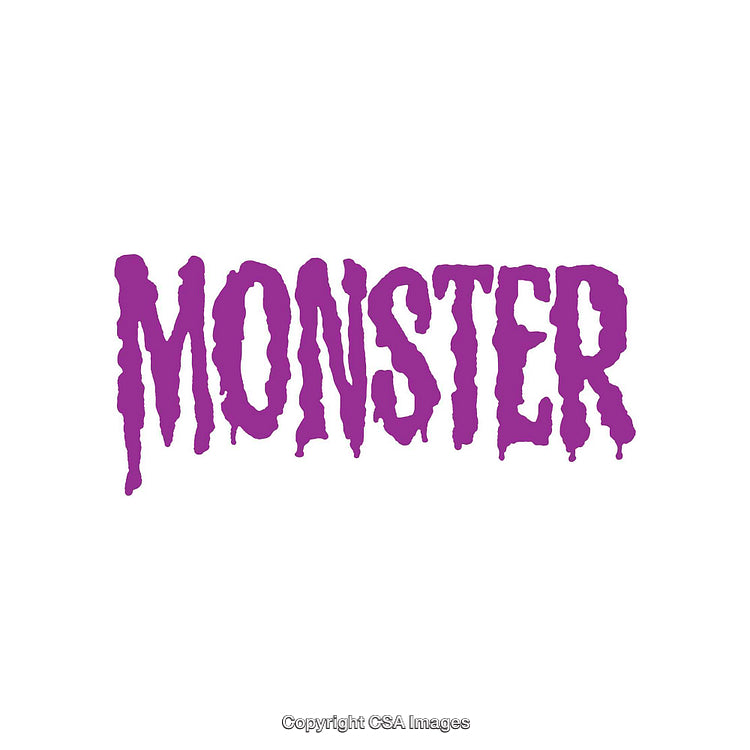 Purple Dripping Monster Themed Logo with Unique Typography