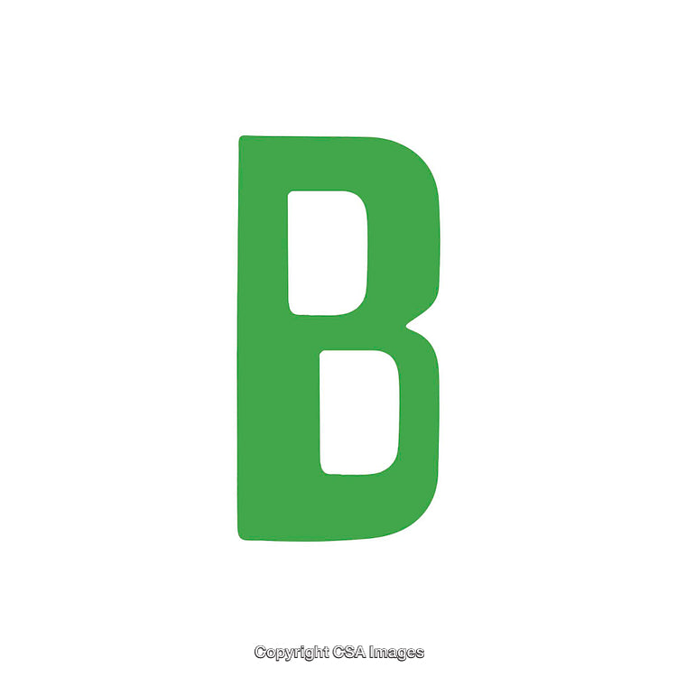 Green Letter B Isolated on a White Background for Design Projects