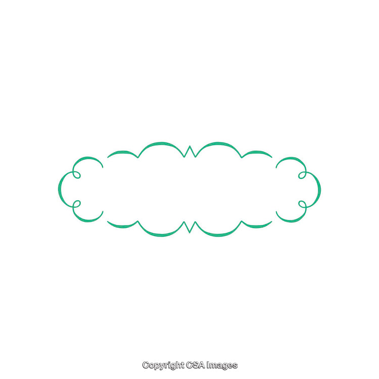 Green Ornamental Decorative Frame on White Background for Designs or Invitations