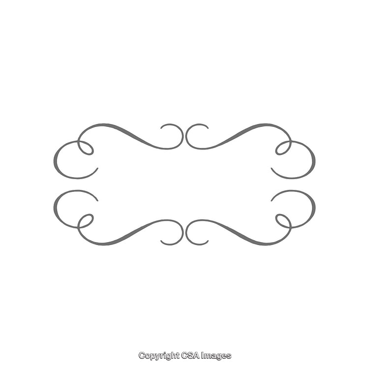 Elegant Ornamental Frame Design with Swirling Flourishes and a Minimalistic Style